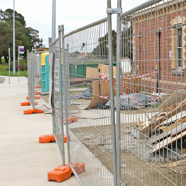 what's the procedure for booking the pickup of the temporary fence once my job or even is completed